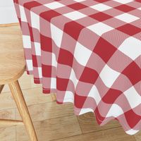 2" Buffalo Plaid with Twill Pattern | Red and White