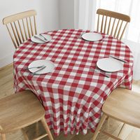 2" Buffalo Plaid with Twill Pattern | Red and White