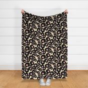 Black Floral on Cream