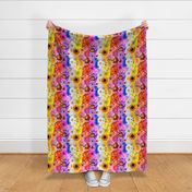 Rainbow Digital Floral Stripes