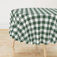 2" Buffalo Plaid with Twill Pattern | Green and White
