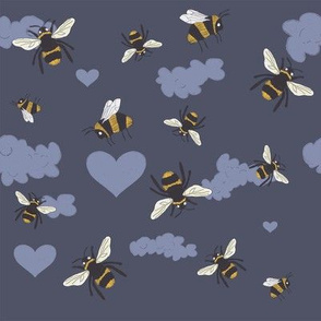Silly Bees Blue