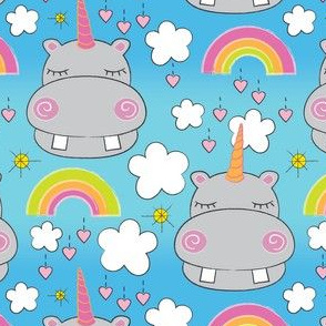 unicorn hippos and rainbows