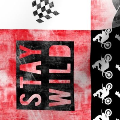 Motocross Patchwork - Stay Wild - Red (90) 