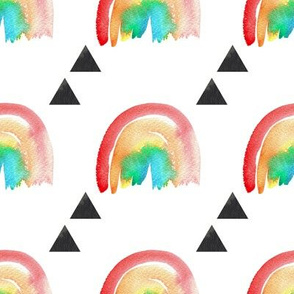 Watercolour Rainbows and Geometric Triangles