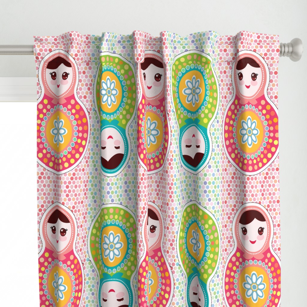 Russian doll matryoshka The Cut & Sew Fat Quarter Project PlushiesFabric