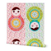 Russian doll matryoshka The Cut & Sew Fat Quarter Project PlushiesFabric