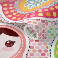 Russian doll matryoshka The Cut & Sew Fat Quarter Project PlushiesFabric