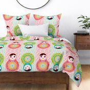 Russian doll matryoshka The Cut & Sew Fat Quarter Project PlushiesFabric