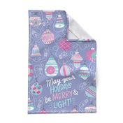 merry and light tea towel