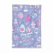 merry and light tea towel