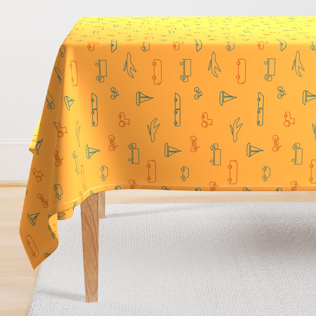 transportation pattern  yellow-medium