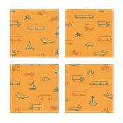 transportation pattern  yellow-medium