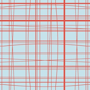 Doo-Lally Tartan aqua strawberry