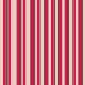 Vintage stripes Viva Magenta blush pink