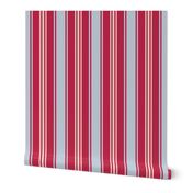 Vintage stripes Viva Magenta light blue