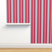 Vintage stripes Viva Magenta light blue