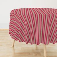 Viva Magenta khaki vintage ticking stripes