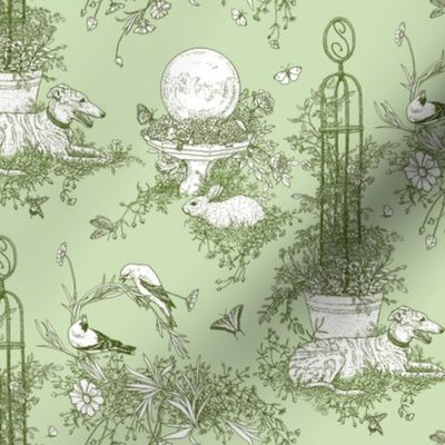 Green Garden Toile Small