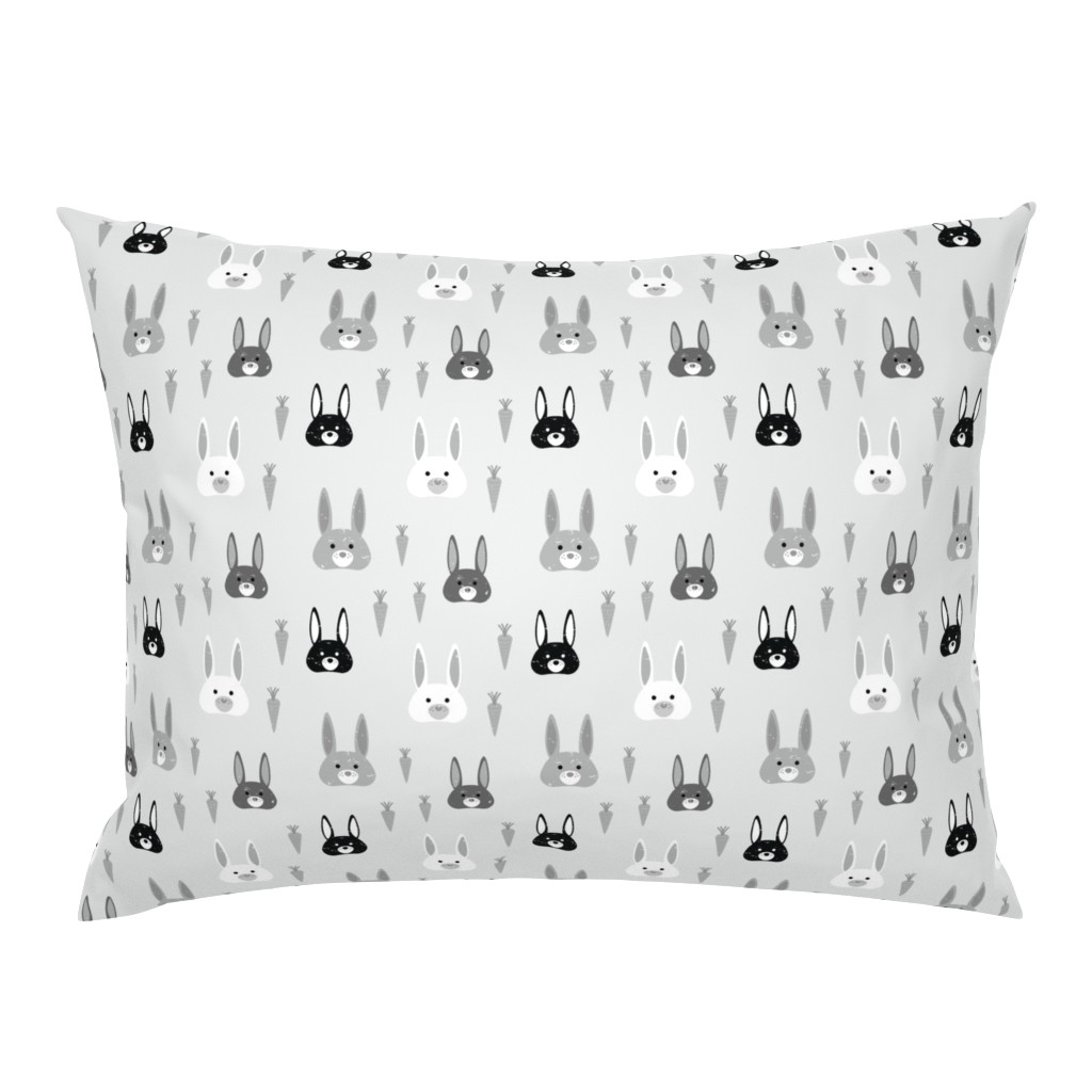 Bunny Rabbits on Grey