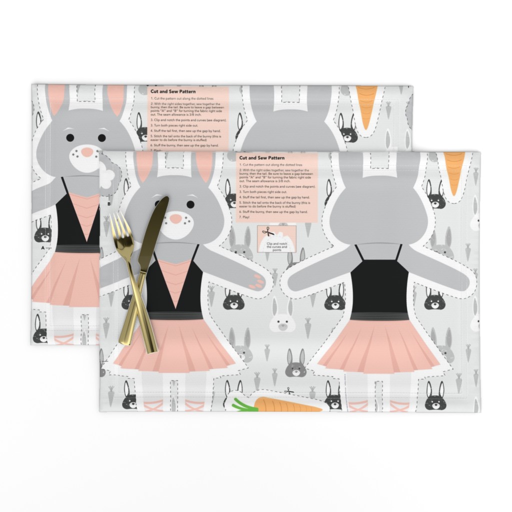 Bunny Ballerina Cut and Sew Plushy Project