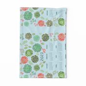 2023 calendar succulent tea towel