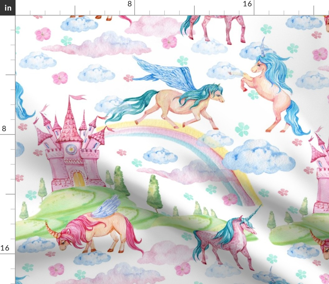 unicorns fairy pattern