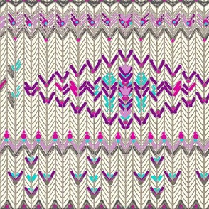 Knit Wit  / Aqua,Pink,Purple  
