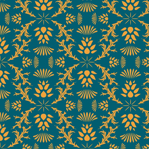 Thistles on Teal