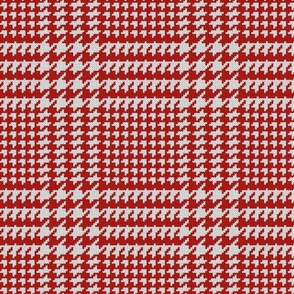 Houndstooth red knit Retro Christmas plaid