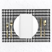 Houndstooth black white knit plaid Wallpaper