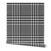 Houndstooth black white knit plaid Wallpaper