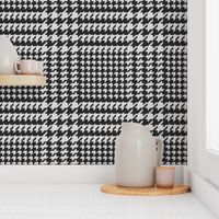 Houndstooth black white knit plaid Wallpaper