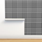 Houndstooth black white knit plaid Wallpaper