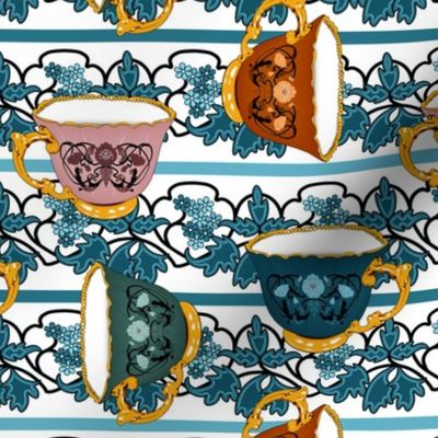 Art Nouveau Tea Cups