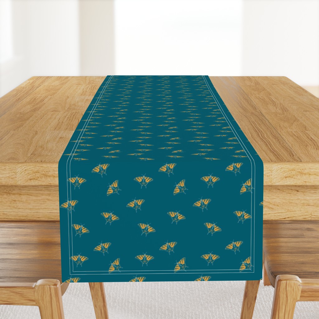 swallowtails on teal