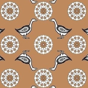 Folk Art Goose Kerchief in Clay