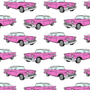 Classic Car - Sedan - 50s 60s - hot pink