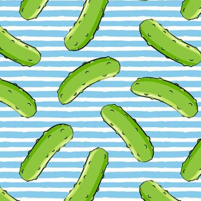 pickles - blue stripes