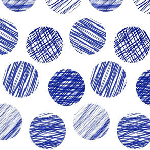 blue ink doodle dots