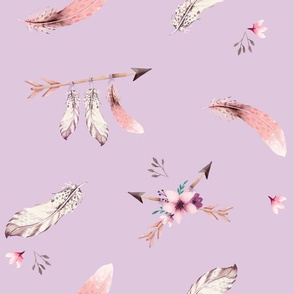 Bohoo - feathers - lavender