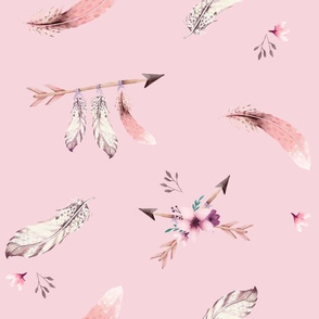 Bohoo - feathers - pink