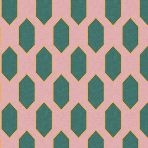 Mid century Diamond pattern Pink