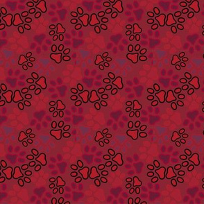 paws multi rosy reds spring summer repeat pattern