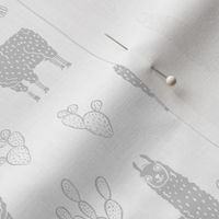 llama fabric - cute llama fabric , llama fabric by the yard, llama quilting fabric, animals fabric, nursery fabric, nursery fabric by the yard, andrea lauren design - grey