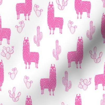 llama fabric - cute llama fabric , llama fabric by the yard, llama quilting fabric, animals fabric, nursery fabric, nursery fabric by the yard, andrea lauren design - pink