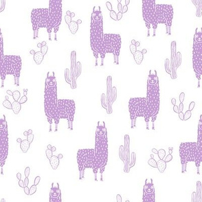 llama fabric - cute llama fabric , llama fabric by the yard, llama quilting fabric, animals fabric, nursery fabric, nursery fabric by the yard, andrea lauren design - purple