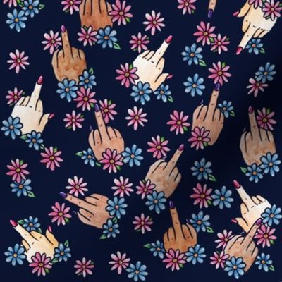 Middle finger floral