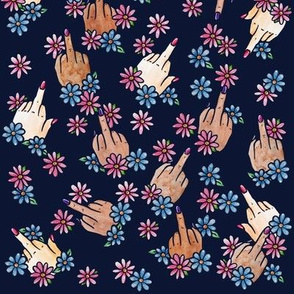 Middle finger floral