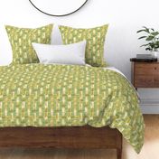 Woven Lattice ~ Green Yellow White